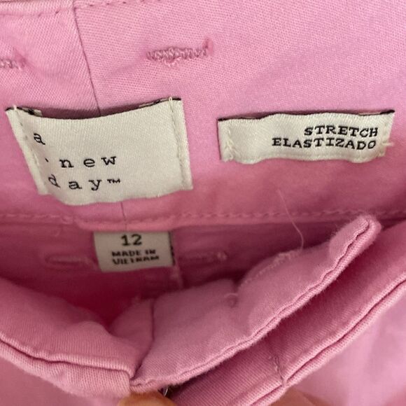 A New Day Pink Pants. Size 12R. High Rise, Straight NWT - Picture 3 of 5
